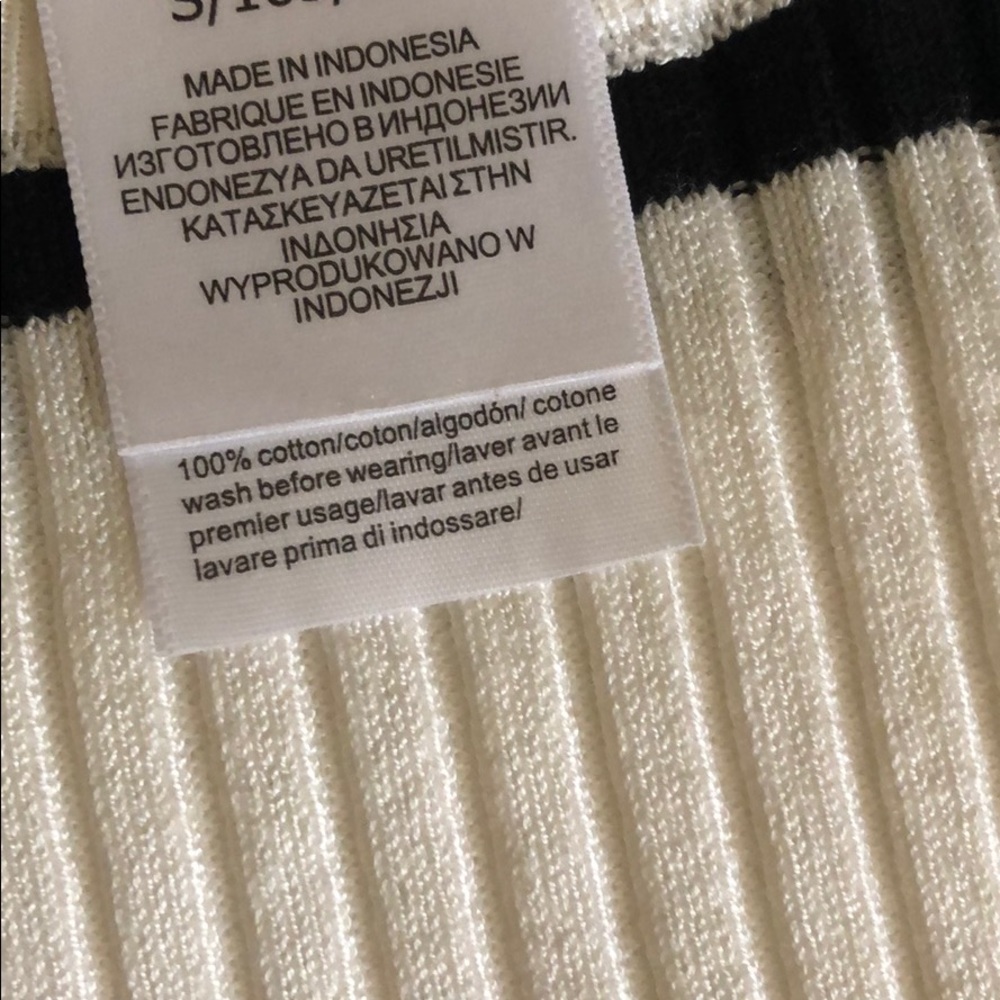 🧨Bomb Sale Ends Sunday 🧨 Cotton Striped Ribbed Knit Henley - Picture 4 of 8